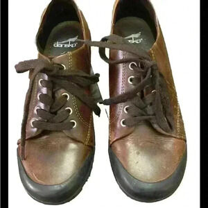 Dansko Veda Oxford Vegan Lace Up Clog Brown Sneakers Size US 8.5 (38)